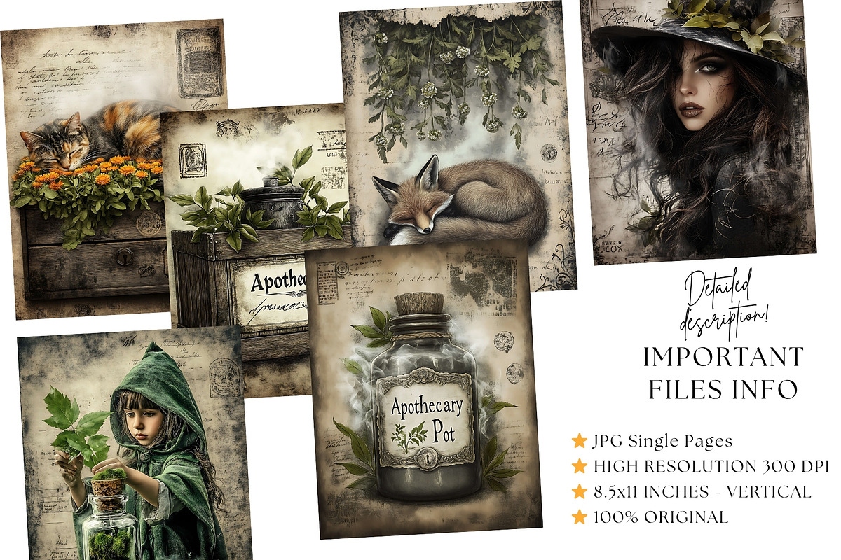 Herbalist Junk Journal Kit, a Seasonal Illustration by Nicole Branger Art (Photo 13 of 14)