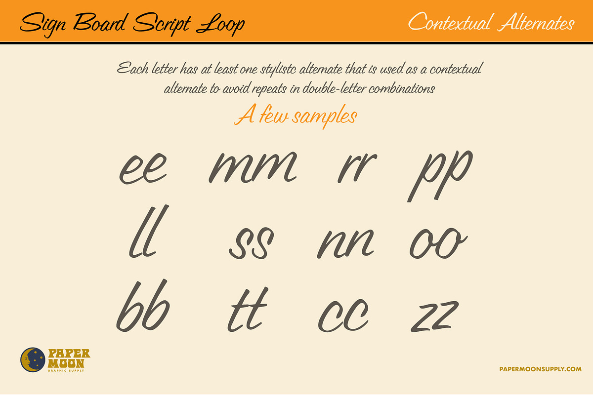 Signboard Script Retro Script Font, a Font by Paper Moon Graphic Supply