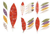 Autumn Tribal Feathers Clipart, an Illustration by Amanda Ilkov (Thumbnail 3 of 4)