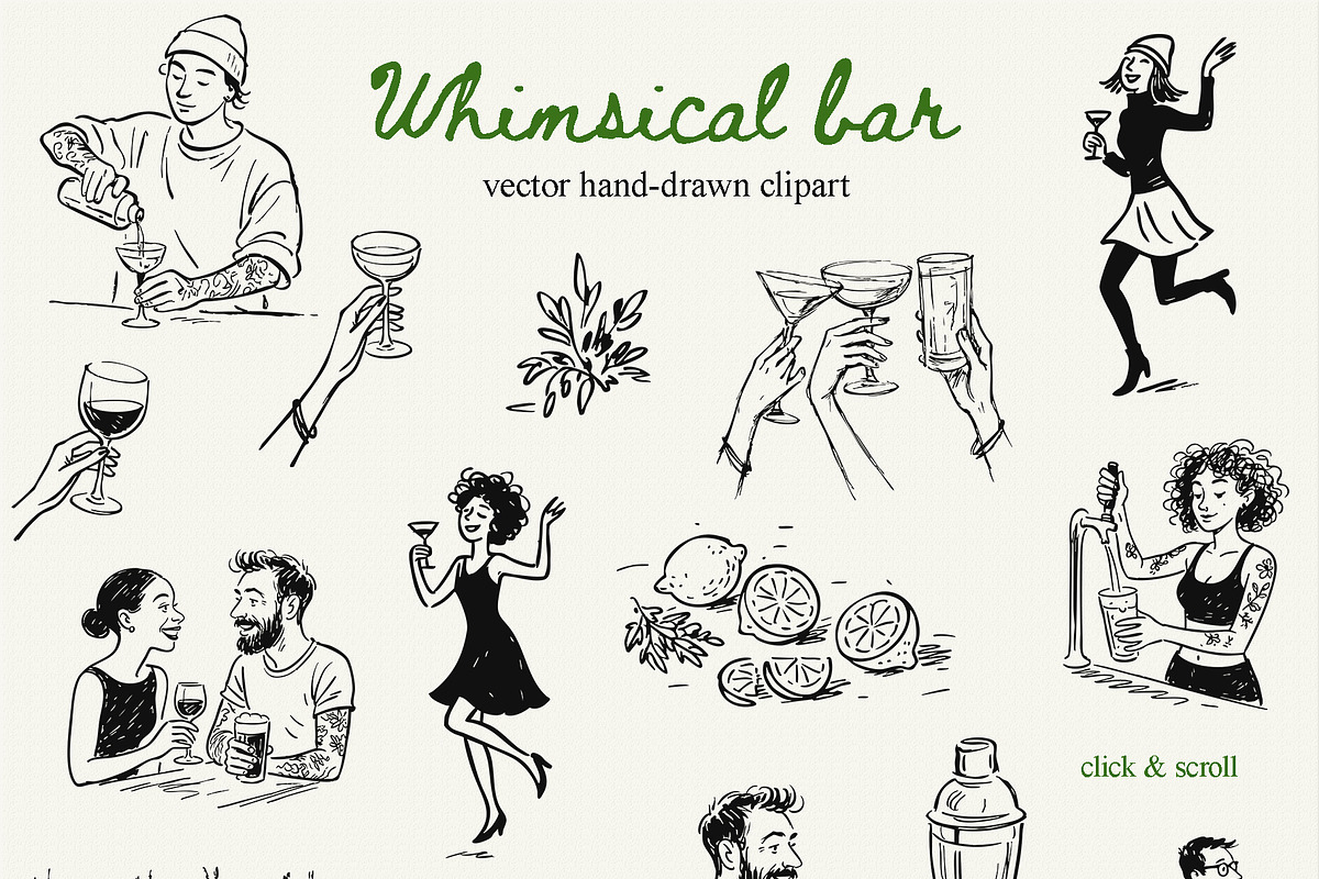 Whimsical bar clipart, an Object Illustration by divanovskaya_nv (Photo 6 of 13)