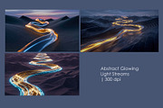 Abstract Glowing Light Streams, a Decorative Illustration by StockVerse Creative (Thumbnail 1 of 4)