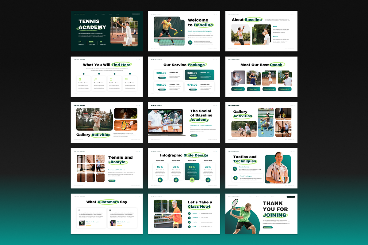 Tennis Sports Keynote, a Presentation Template by Annora Studio (Photo 5 of 7)
