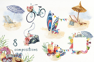 Summer Beach Party Illustrations