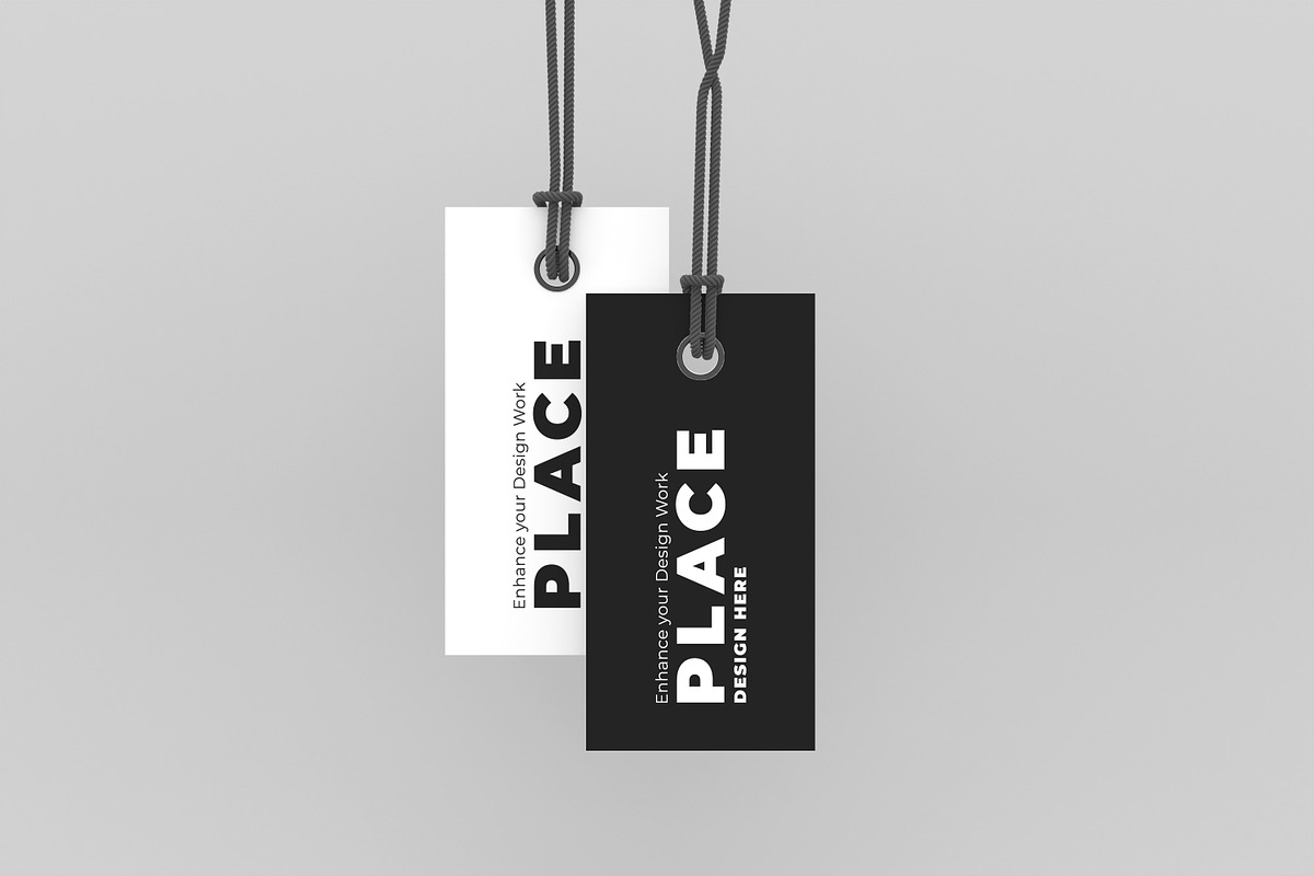 Simple Fashion Flying Tag Mockup, an Advertising Mockup by MuSan