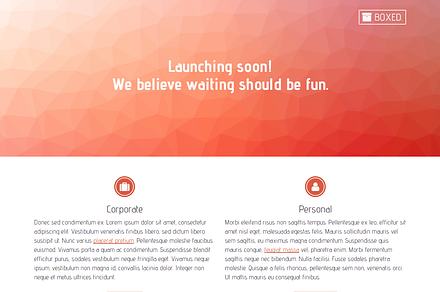 Boxed - Bootstrap Landing Page, a Bootstrap Template by WPbonsai Std.
