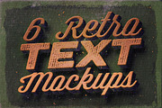 6 Retro/Vintage Text Mock-ups, a Mockup by Cruzine (Thumbnail 1 of 5)