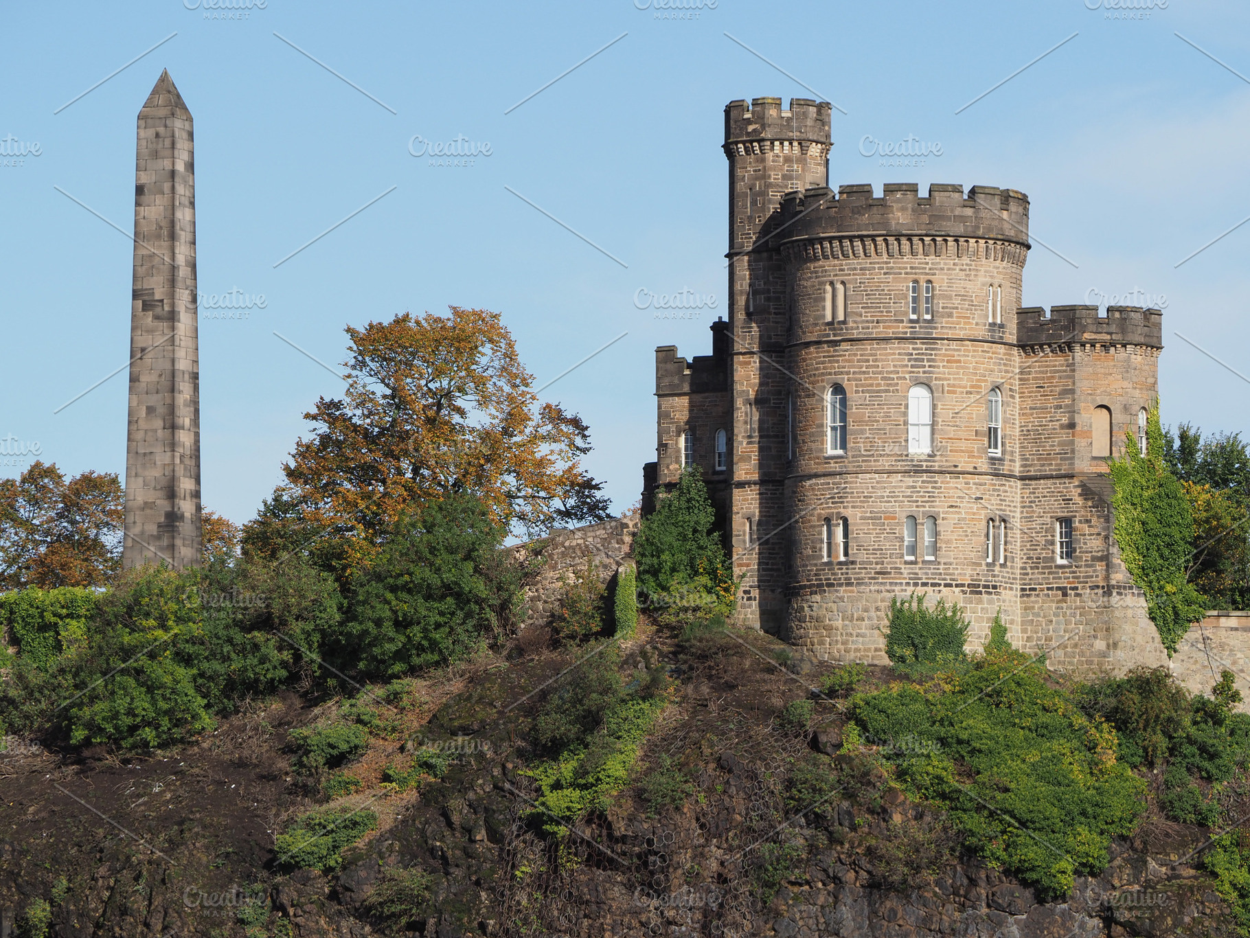Calton Hill in Edinburgh, a Photo by WorldOfPhotos
