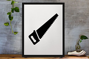 Saw Silhouette SVG, a Work Illustration by newminddesign (Thumbnail 4 of 5)