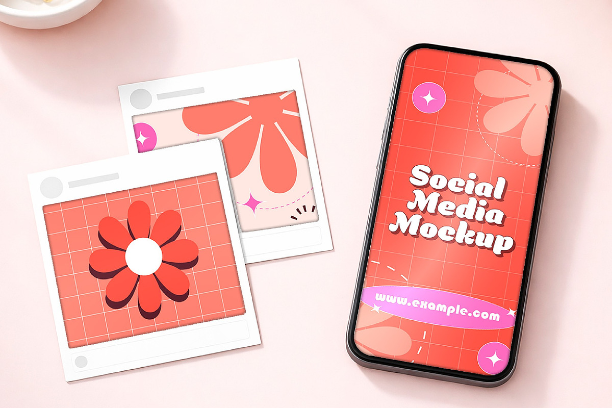 Instagram Social Media Post Mockup, a Social Media Template by studiogstock (Photo 1 of 2)