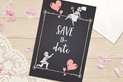 Chalkboard Wedding design elements., an Illustration by KatPush (Thumbnail 2 of 3)