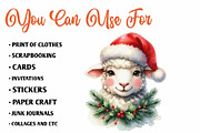 Funny Festive Sheep Faces, a Seasonal Illustration by CreationArt (Thumbnail 5 of 7)