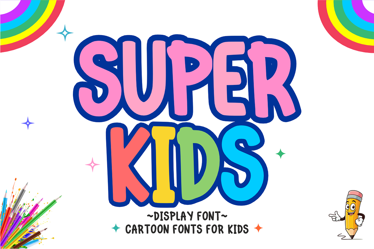 Kiddo Handmade - Cute Kids Font, a Sans Serif Font by KiddoGlyphs Studio (Photo 2 of 5)