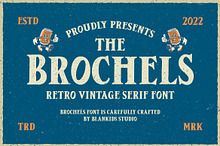 Brochels a Retro Vintage Serif font