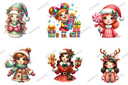 Quirky Christmas Girl Clip Art, an Illustration by designcity5 (Thumbnail 3 of 5)