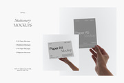 Stationery in Hands Mockups, a Books & Magazine Mockup by Feel This (Thumbnail 7 of 9)