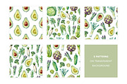 Green Vegetables. Watercolor Bundle, an Illustration by Olga Olmix (Thumbnail 4 of 10)