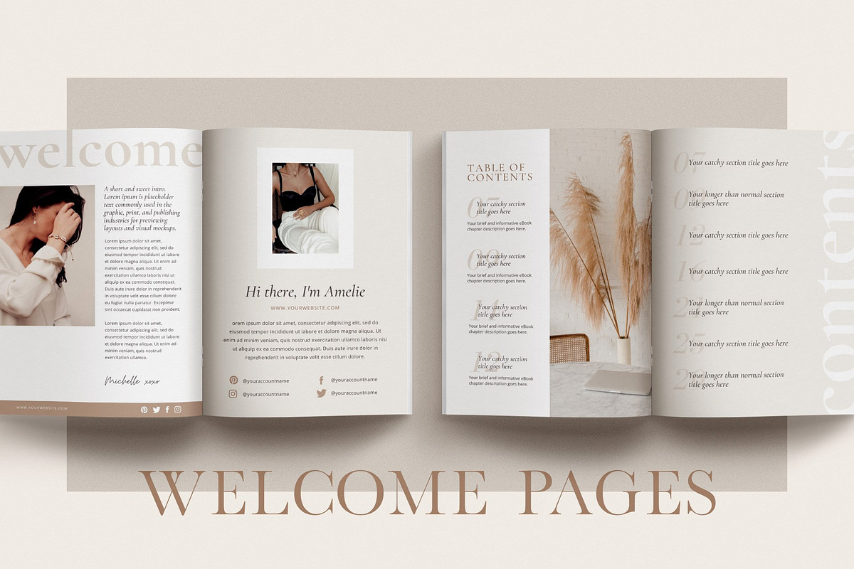 Elegant Ebook Template CANVA, a Magazine Template by Studio Loire (Photo 4 of 21)