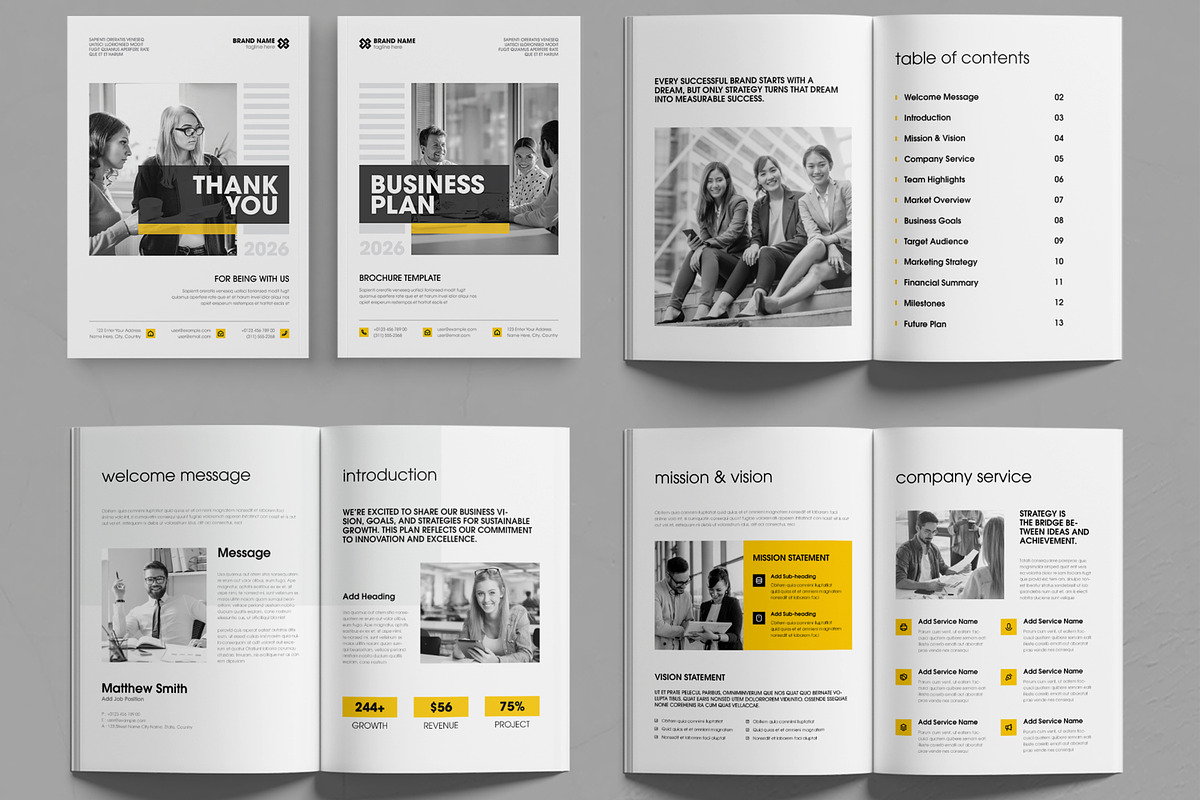Corporate Business Plan Brochure, a Brochure Template by MightyDesign (Photo 2 of 6)