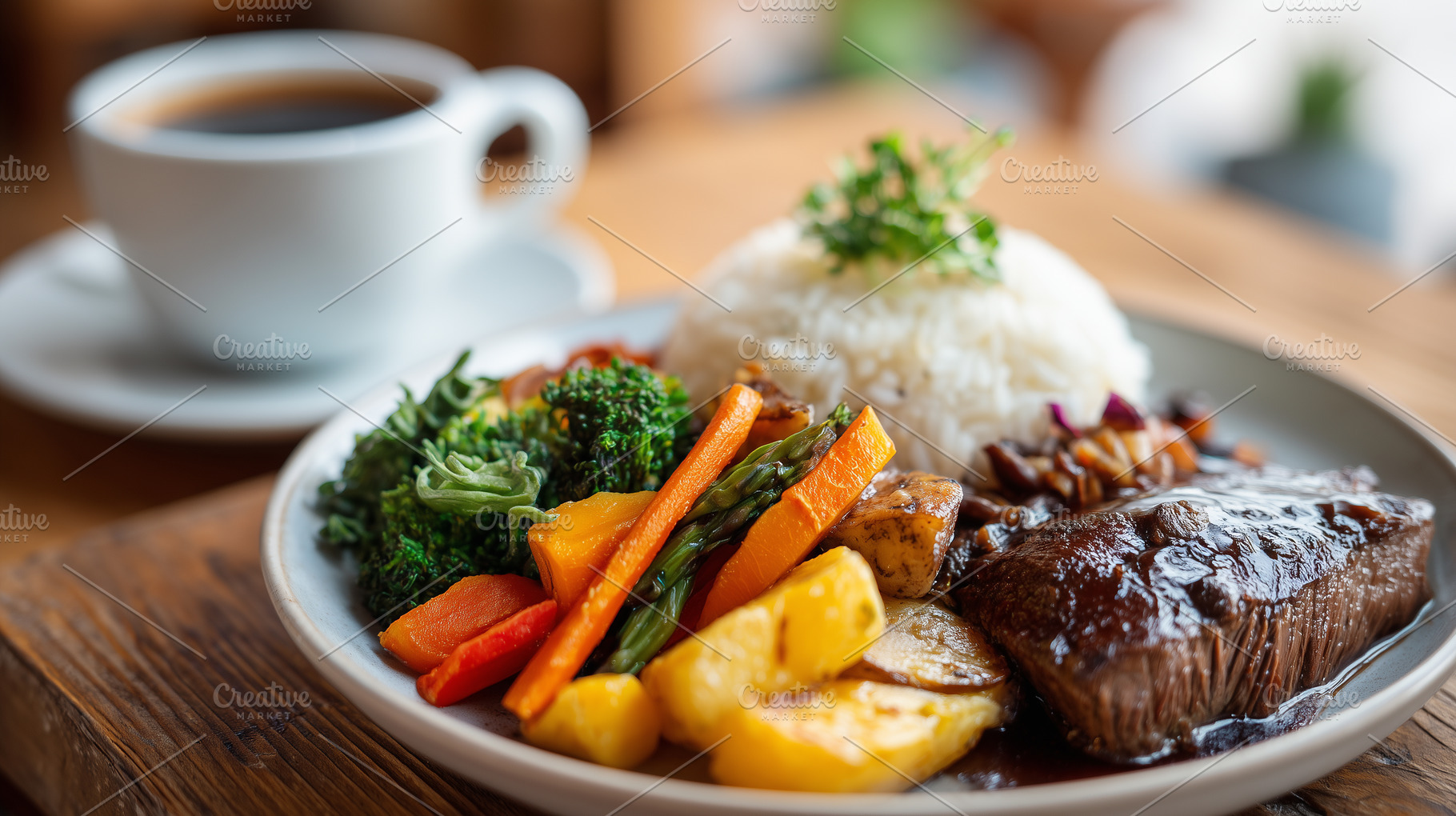 Delicious plate of beef steak, a Food & Drink Photo by MistyDay