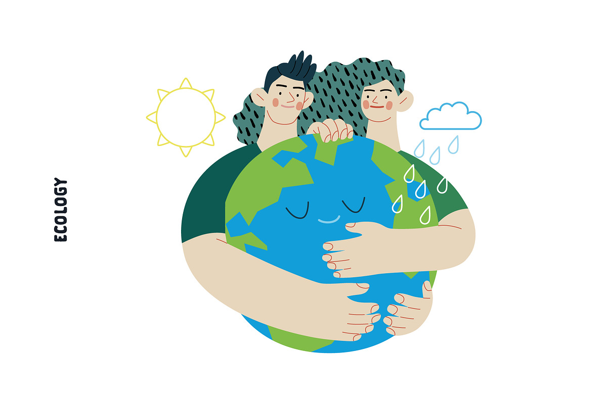 Ecology flat vector illustrations, a Templates & Theme by Grivina's shop (Photo 15 of 31)