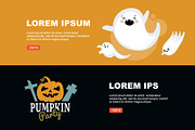 Cute ghosts and pumpkin party, an Object Illustration by Onyx (Thumbnail 3 of 3)