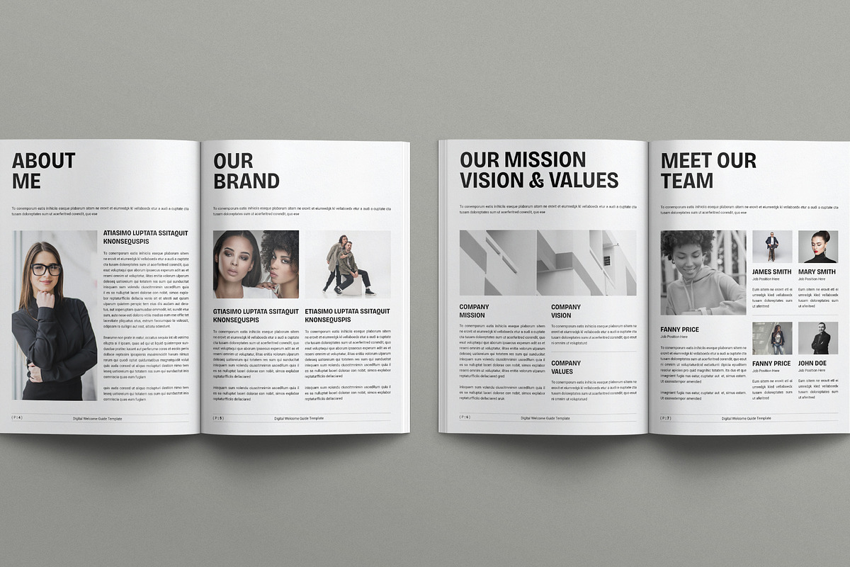 Digital Welcome Guide Template, a Brochure Template by E-Type (Photo 3 of 7)