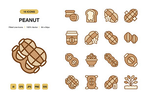 Peanut Color Icons, an Icon by Spacepixel Creative