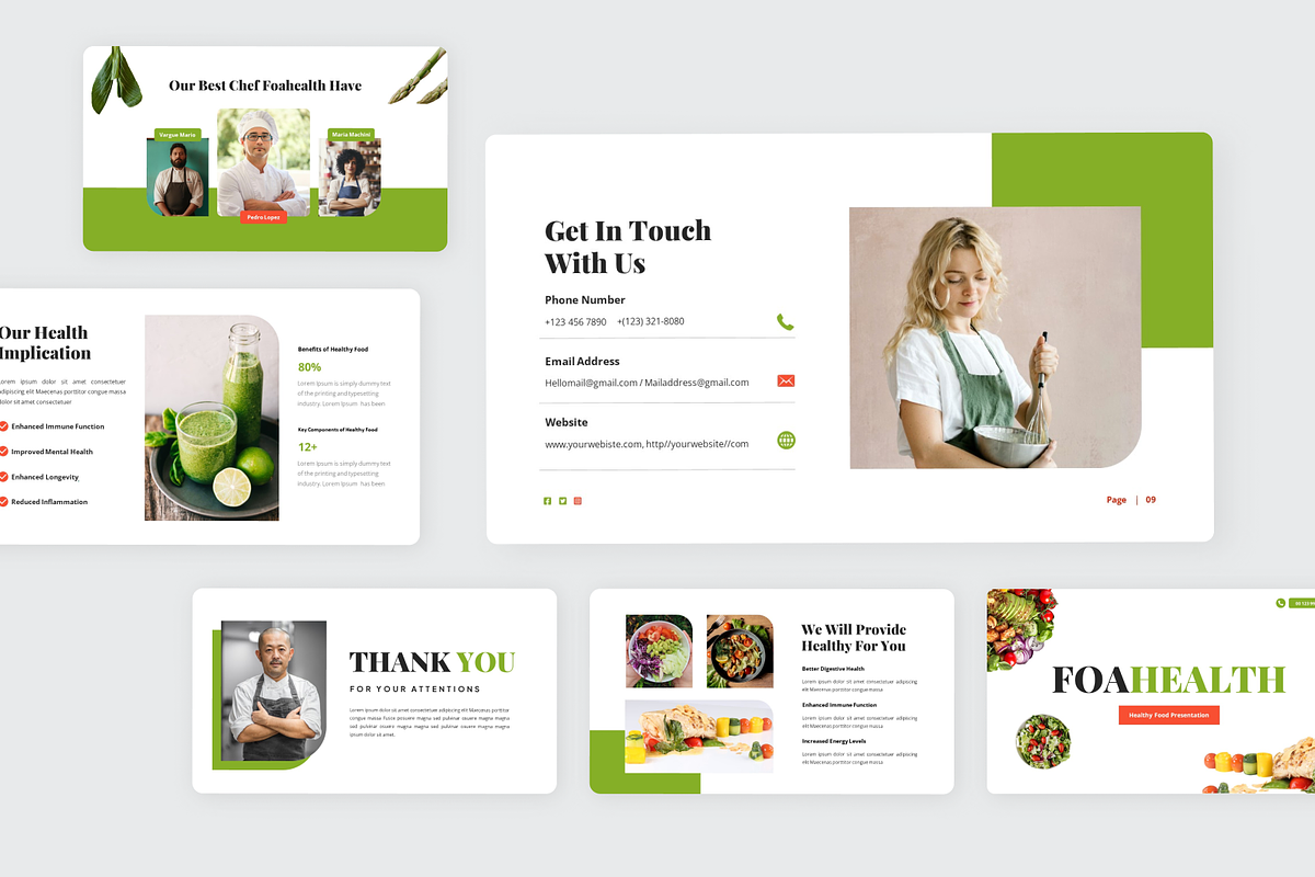 Foahealt - Healthy Food Keynote, a Templates & Theme by SquidPixey (Photo 6 of 6)