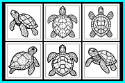 Stained Glass Turtle Coloring Pages, an Animal Illustration by protabsorkar11 (Thumbnail 4 of 5)