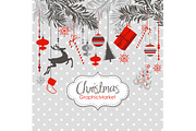 Christmas Clip Art,ornaments, a Decorative Illustration by GraphicMarket (Thumbnail 1 of 5)