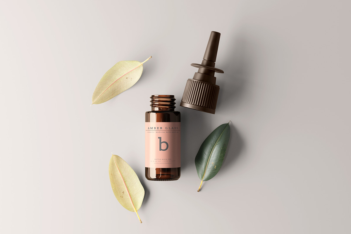 Nasal Spray Bottle Mockups, a Cups & Container Mockup by pmvch (Photo 15 of 20)