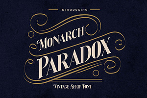 Monarch Paradox Vintage Serif Font