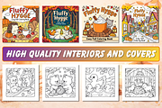 Fluffy Hygge Cozy Fall Coloring Book, an Animal Illustration by Neon Studio (Thumbnail 2 of 3)