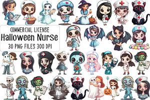 Halloween Nurse PNG Sublimation, an Illustration by CraftArtStudio