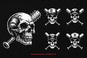 10 Bundle Dark Art Skull Bat Basebal, an Illustration by Morspective (Thumbnail 3 of 7)