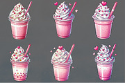 Pink Valentine Coffee Cup Clipart Bu, a Seasonal Illustration by Rose Art (Thumbnail 3 of 4)