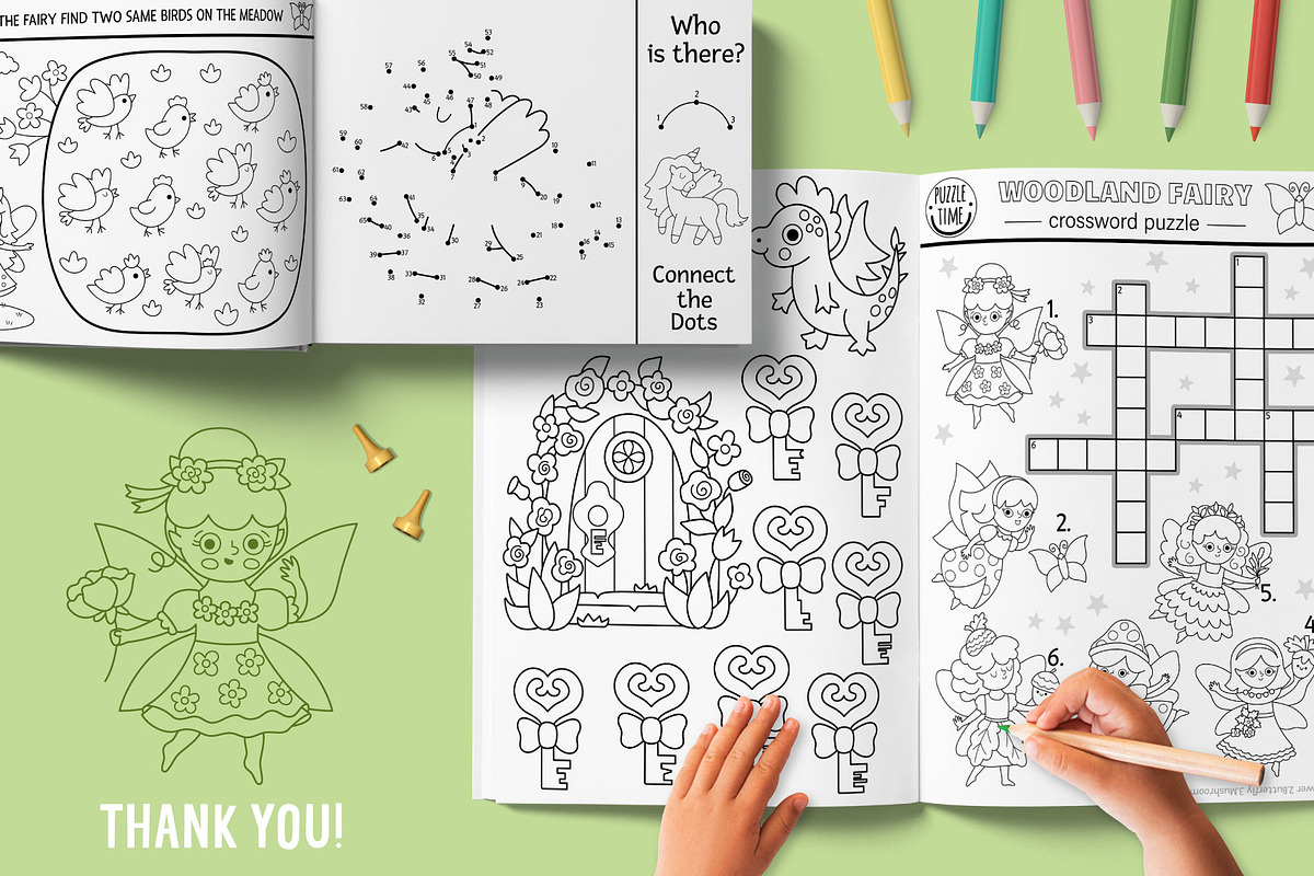 Woodland fairy coloring games, an Education Illustration by Lexi Claus (Photo 17 of 17)