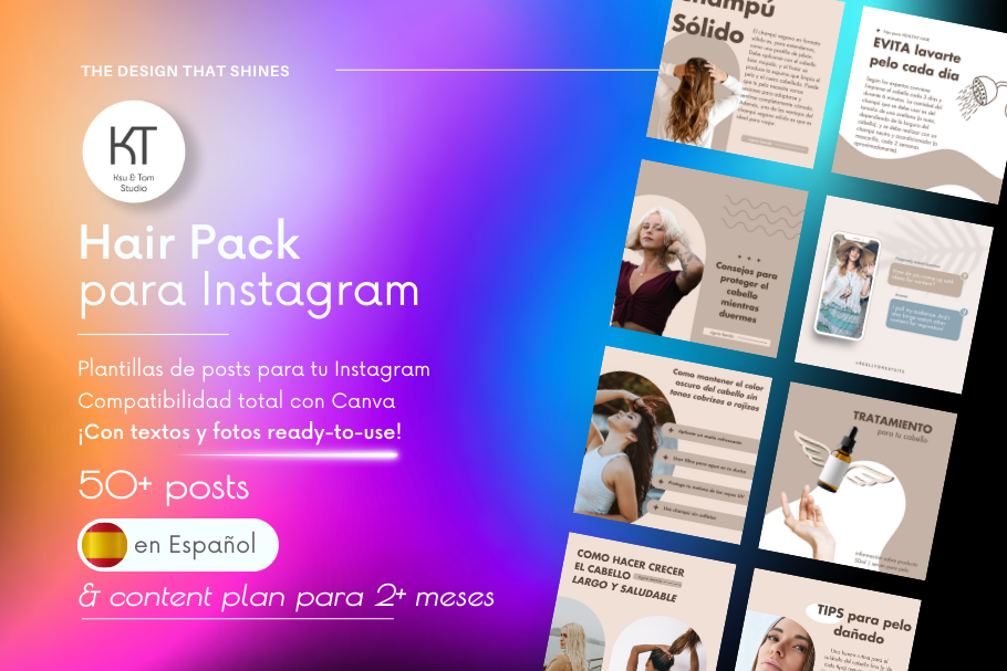 Hair Psck Templates for Instagram, a Social Media Template by KsuTomStudio