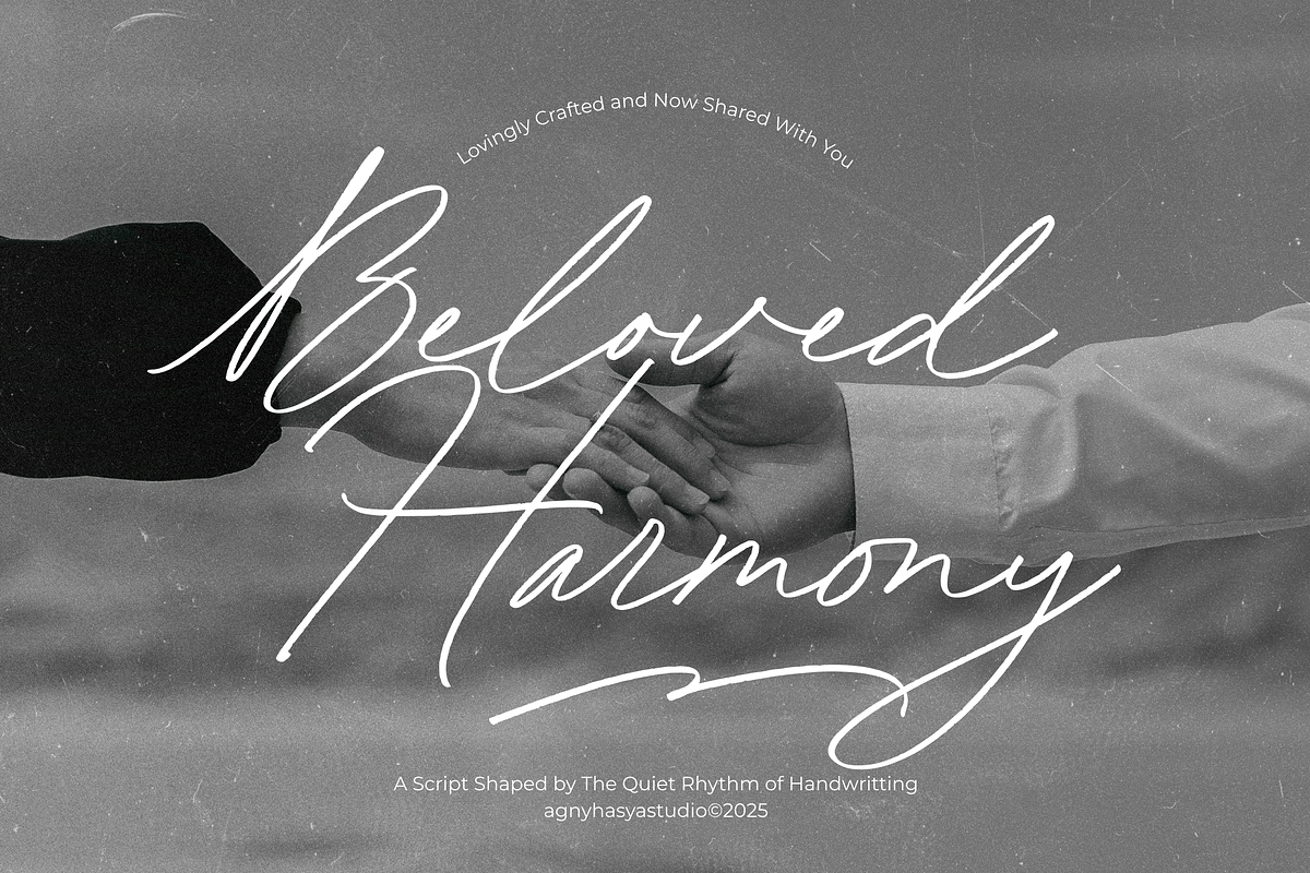 Beloved Harmony - Elegant Script Fon, a Handwritten Font by agnyhasyastudio (Photo 1 of 14)