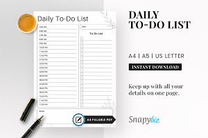 Daily To Do List Printable PDF