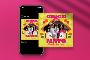 Gradient Cinco De Mayo Greeting Card