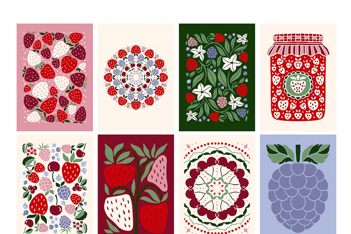 Berry Modern Poster Wall Art, an Illustration by fashionaddict (Photo 2 of 3)