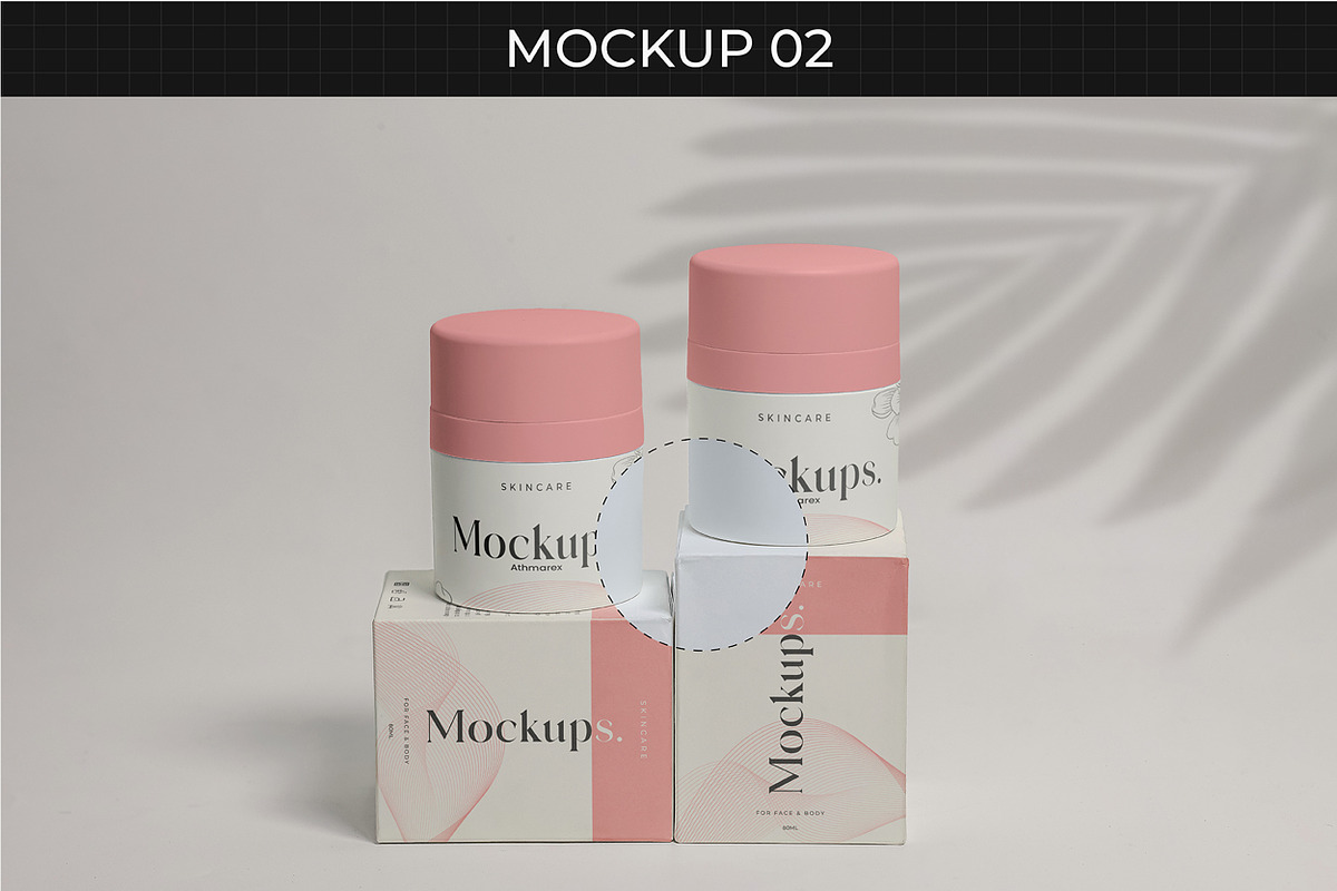 Cosmetic Jar & Box Packaging Mockup, a Packaging Mockup by Assyat (Photo 8 of 22)