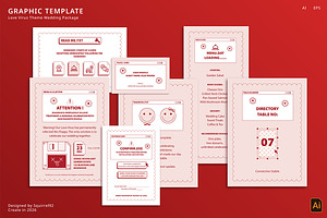 Love Virus Wedding Invitation Suite, an Invitation Template by Squirrel92