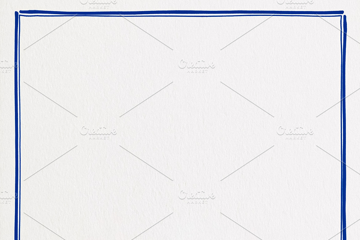 White textured paper with a simple, creative blue double line, h, an Illustration by Studio ANNA