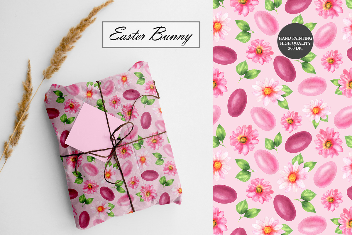 Easter Bunny Seamless Patterns, an Illustration by OlDm_Shop (Photo 4 of 9)