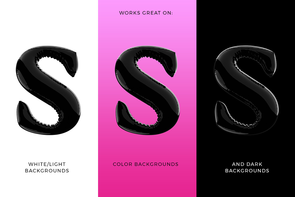 Latex 3D Lettering Set, a Graphic by Youandigraphics