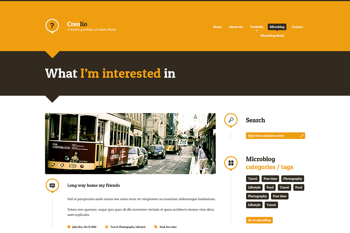 Creolio - Unique Portfolio WP Theme, a WordPress Template by IshYoBoy (Photo 7 of 12)