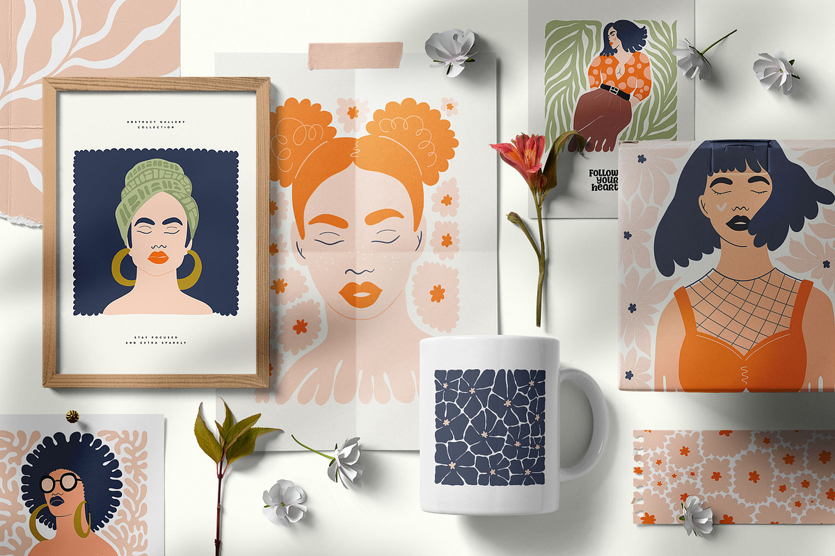 Flowers Girls | Wall Art Creator, an Object Graphic by Leleka.Store (Photo 2 of 15)