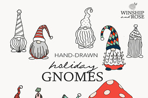 Gnomes Holiday Clip Art